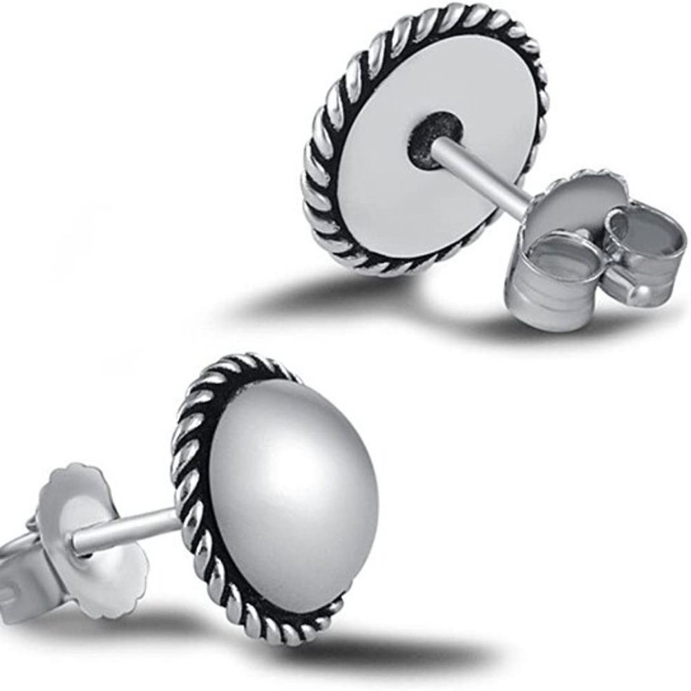 NEW S925 Balinese Half Ball Stud Earrings